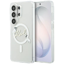 Заредете изображение във визуализатора на галерията – KARL LAGERFELD case for SAMSUNG S26 Ultra KLHMS26L5HKSCAH (Magnetic IML KC Script) transparent
