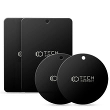 Заредете изображение във визуализатора на галерията – Tech-Protect MetalPlate magnetic plates for car holders - black (4 pcs.)
