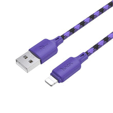 Заредете изображение във визуализатора на галерията – Cable USB A to Lightning Hoco 2,4A 1 m X116 gradient purple

