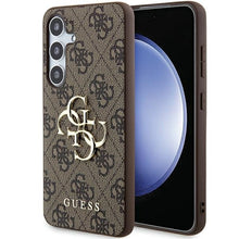 Заредете изображение във визуализатора на галерията – Original Case GUESS - hardcase 4G Big Metal Logo GUHCSA354GMGBR for Samsung Galaxy A35 Brown
