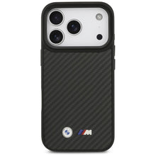 Заредете изображение във визуализатора на галерията – BMW case for IPHONE 17 Pro compatible with MagSafe BMHMP17L24CFMMK (Kevlar Matt) black
