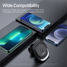 Заредете изображение във визуализатора на галерията – DUZZONA стойка за кола с безжично зареждане за вентилационен отвор, съвместима с MagSafe 15W V1 черна
