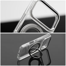 Заредете изображение във визуализатора на галерията – Case for iPhone 15 Frame Circle Stand compatible with MagSafe transparent
