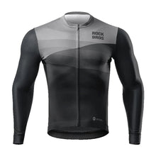Заредете изображение във визуализатора на галерията – Rockbros cycling jersey 15120009004 long sleeve spring/summer XL - black
