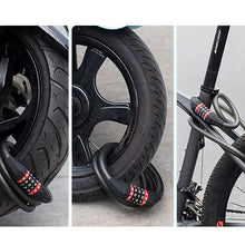 Заредете изображение във визуализатора на галерията – Rockbros RKS507-1BK bicycle lock with combination 1.8 m - black
