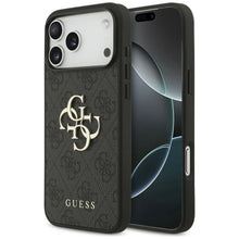 Заредете изображение във визуализатора на галерията – GUESS case for IPHONE 18 Pro Max / 17 Pro Max GUE005524 (4G PU Big Logo) black
