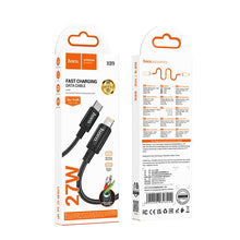 Заредете изображение във визуализатора на галерията – Cable USB C to Lightning Hoco PD 27W 2 m X89 black
