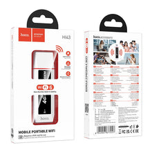 Заредете изображение във визуализатора на галерията – Mobile router 4G LTE WiFi 6 USB A Hoco HI43 black and white
