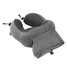 Заредете изображение във визуализатора на галерията – Traveling pillow Hoco "U" - shaped HX70 black
