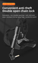Заредете изображение във визуализатора на галерията – Rockbros 3230002001 bicycle lock with combination and key - black
