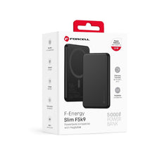 Заредете изображение във визуализатора на галерията – Powerbank compatible with MagSafe Forcell F-Energy Slim F5K9 QC4.0 PD3.0 15W 5000 mAh black
