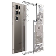 Заредете изображение във визуализатора на галерията – Spigen Ultra Hybrid case for Samsung Galaxy S24 Ultra - natural titanium (Zero One pattern)
