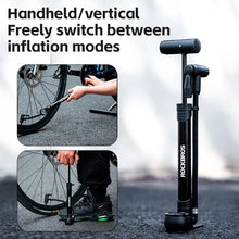 Заредете изображение във визуализатора на галерията – Rockbros 42310006001 bicycle pump with pressure gauge - black

