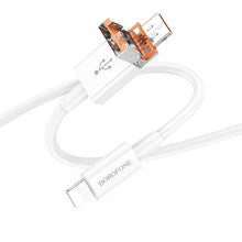 Заредете изображение във визуализатора на галерията – Borofone Cable BX102 Winner - USB + Type C to Lightning - PD 27W 1 metre white
