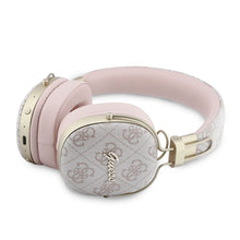 Заредете изображение във визуализатора на галерията – Wireless headphones Guess ENC Metal 4G Script Logo pink
