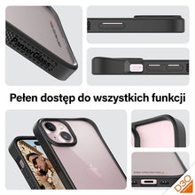 Заредете изображение във визуализатора на галерията – Military Grade Certified PanzerGlass ClearCase iPhone 15 Case - Transparent &amp; Black
