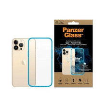 Заредете изображение във визуализатора на галерията – PanzerGlass ClearCase Antibacterial Military Grade Certified Case for iPhone 13 Pro Max - Transparent Blue
