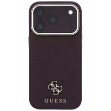 Заредете изображение във визуализатора на галерията – Case for IPHONE 18 Pro/17 Pro compatible with MagSafe (Saffiano Small 4G &amp; Classic Logo) brown
