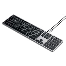 Заредете изображение във визуализатора на галерията – Wire keyboard USB C QWERTY Satechi Slim W3 Wired ST-UCSW3M space gray
