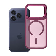 Заредете изображение във визуализатора на галерията – Case for iPhone 18 Pro Max / 17 Pro Max Forcell F-Protect Shadow Stand Premium compatible with MagSafe dark cherry
