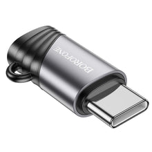 Заредете изображение във визуализатора на галерията – Borofone Adapter BV20 - Lightning female to Type C male - black
