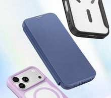 Заредете изображение във визуализатора на галерията – DUX DUCIS case SKIN X PRO compatible with MagSafe for iPhone 18 Pro / 17 Pro (Open Ring Version) blue
