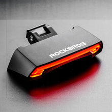 Заредете изображение във визуализатора на галерията – Rockbros LKWD-R1 rear bicycle light with laser and remote control + micro USB cable - USB-A - black
