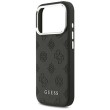 Заредете изображение във визуализатора на галерията – GUESS case for IPHONE 17 Pro compatible with MagSafe GUHMP17LPSPOSSSK (PU W/ Peony Hot Stamp Script) black
