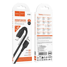Заредете изображение във визуализатора на галерията – Cable USB A to Micro USB Hoco 2,4A 1 m X120 black
