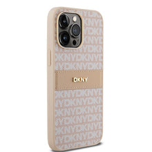 Заредете изображение във визуализатора на галерията – Original Case DKNY hardcase Leather Mono Stripe &amp; Metal Logo DKHCP14XPRTHSLP for Iphone 14 Pro Max pink
