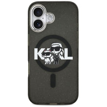 Заредете изображение във визуализатора на галерията – KARL LAGERFELD case for IPHONE 17 compatible with MagSafe KLHMP17SHGKCGKBK (IML Glitter k&amp;C Sketch Logo) black
