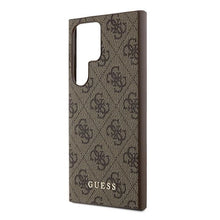 Заредете изображение във визуализатора на галерията – Guess 4G Metal Gold Logo case for Samsung Galaxy S24 Ultra - brown
