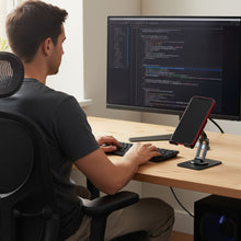 Заредете изображение във визуализатора на галерията – Forcell F-GRIP Fold Stand 2 360 desk holder grey
