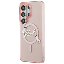 Заредете изображение във визуализатора на галерията – KARL LAGERFELD case for SAMSUNG S26 Ultra KLHMS26L5HKSCAP (Magnetic IML KC Script) pink
