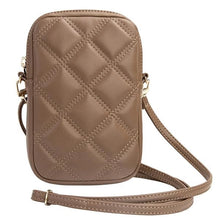 Заредете изображение във визуализатора на галерията – Guess Zip Quilted 4G bag - brown

