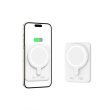 Заредете изображение във визуализатора на галерията – Tech-Protect LifeMag PB10 Powerbank with MagSafe 5000mAh 15W USB-C port - white + USB-C cable
