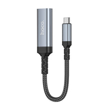 Заредете изображение във визуализатора на галерията – Cable USB C to HDTV conversion cable Hoco 4K 30Hz 0,2 m UA43A metal gray
