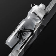 Заредете изображение във визуализатора на галерията – Rockbros DCBT69C sports bottle with seal 750 ml - white with black inscription
