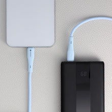 Заредете изображение във визуализатора на галерията – FORCELL F-ENERGY C344 cable Type C to Type C QC4.0 PD 3A 60W Silicone 1 m blue
