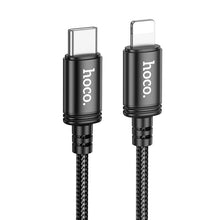 Заредете изображение във визуализатора на галерията – Cable USB C to Lightning Hoco PD 27W 2 m X89 black
