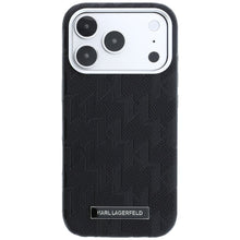 Заредете изображение във визуализатора на галерията – KARL LAGERFELD case for IPHONE 18 Pro Max/17 Pro Max compatible with MagSafe (Mono Resin Logo) black
