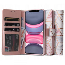 Заредете изображение във визуализатора на галерията – Tech-Protect Wallet case for iPhone 11 - pink and white
