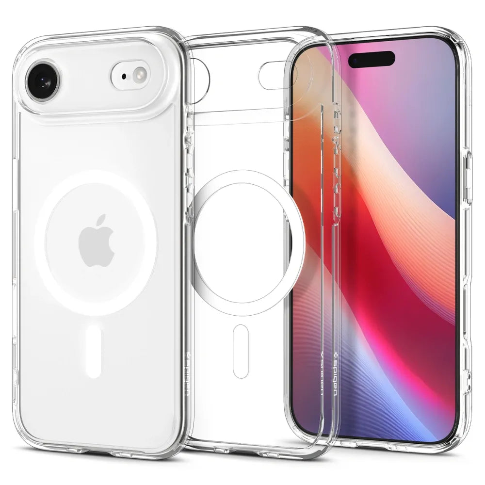 SPIGEN case ULTRA HYBRID MAG compatible with MagSafe for IPHONE 17 Air clear white