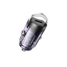 Заредете изображение във визуализатора на галерията – Borofone Car charger BZ29 Ray - Type C - PD 30W 3A transparent-purple
