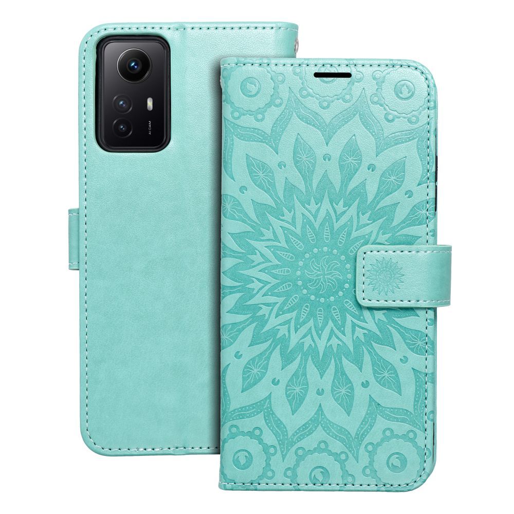 Калъф тип книга MEZZO за XIAOMI Redmi Note 12S mandala зелен