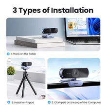 Заредете изображение във визуализатора на галерията – Ugreen CM678 USB HD webcam - gray
