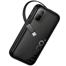 Заредете изображение във визуализатора на галерията – Powerbank Hoco 10000 mAh QC PD 20W with retractable cable USB C Q51 black
