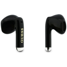 Заредете изображение във визуализатора на галерията – Wireless earphones TWS Guess Glossy Gold Line Classic black
