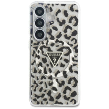 Заредете изображение във визуализатора на галерията – GUESS case for SAMSUNG S26 GUHMS26SHLEGTGLK (Magnetic IML Leopard Print Triangle) black
