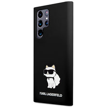 Заредете изображение във визуализатора на галерията – Karl Lagerfeld Silicone Choupette case for Samsung Galaxy S24 Ultra - black
